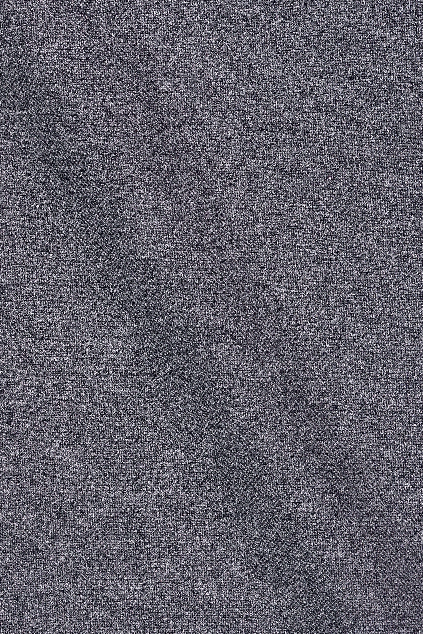 Carbon Gray Worsted Wool 4 Way Stretch Wrinkle Free Fluid Drape Fabric Single Breasted Blazer