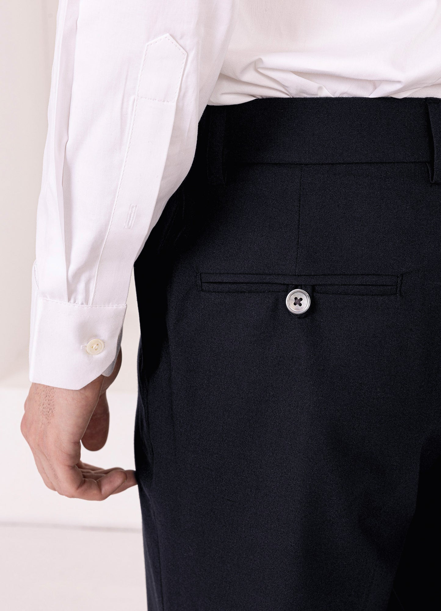 Zeus Blue Worsted Wool 4 Way Stretch Wrinkle Free Fluid Drape Fabric Double Breasted Suit