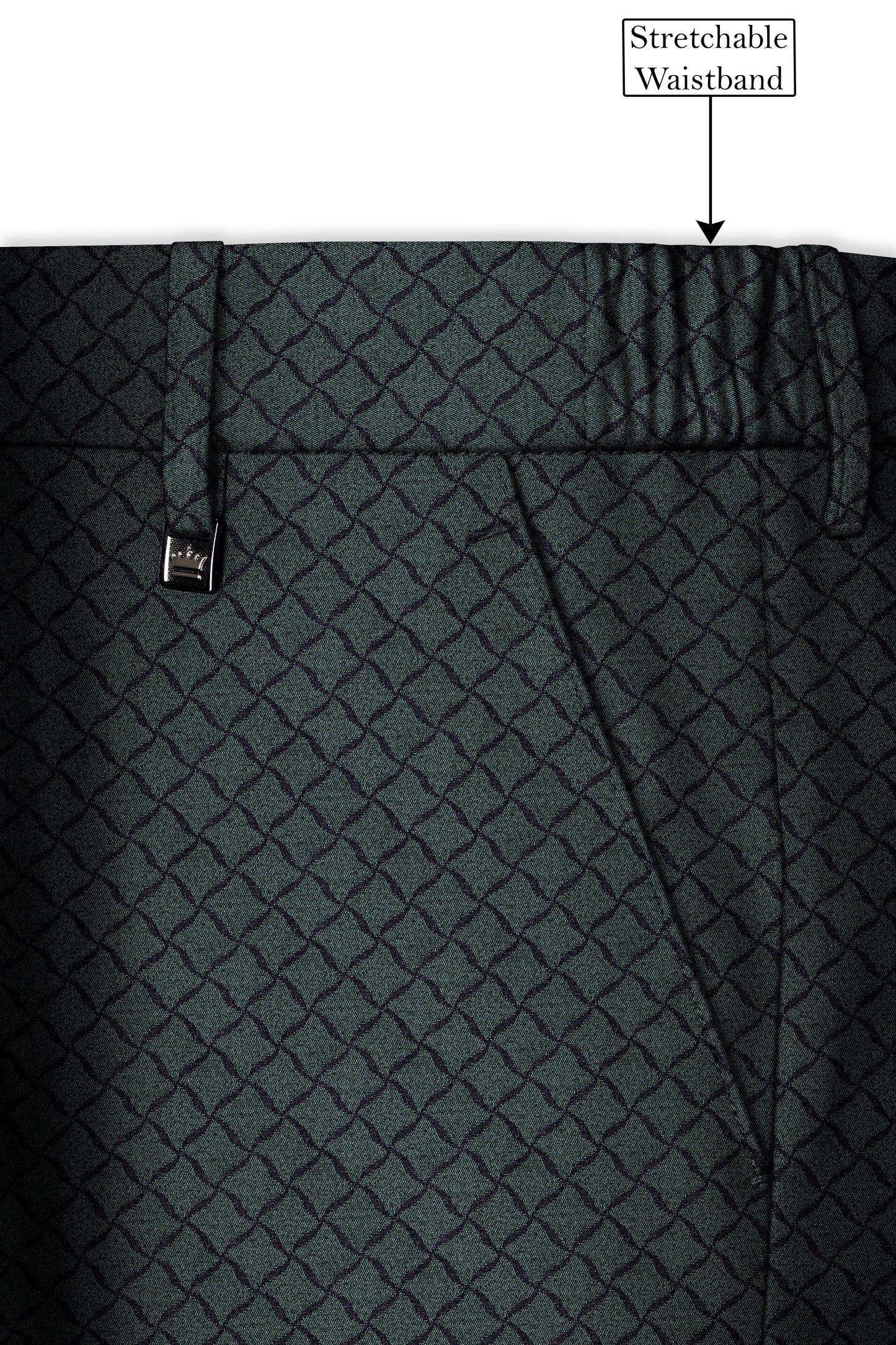 Gunmetal Green Jacquard Textured Designer Single Breasted Suit