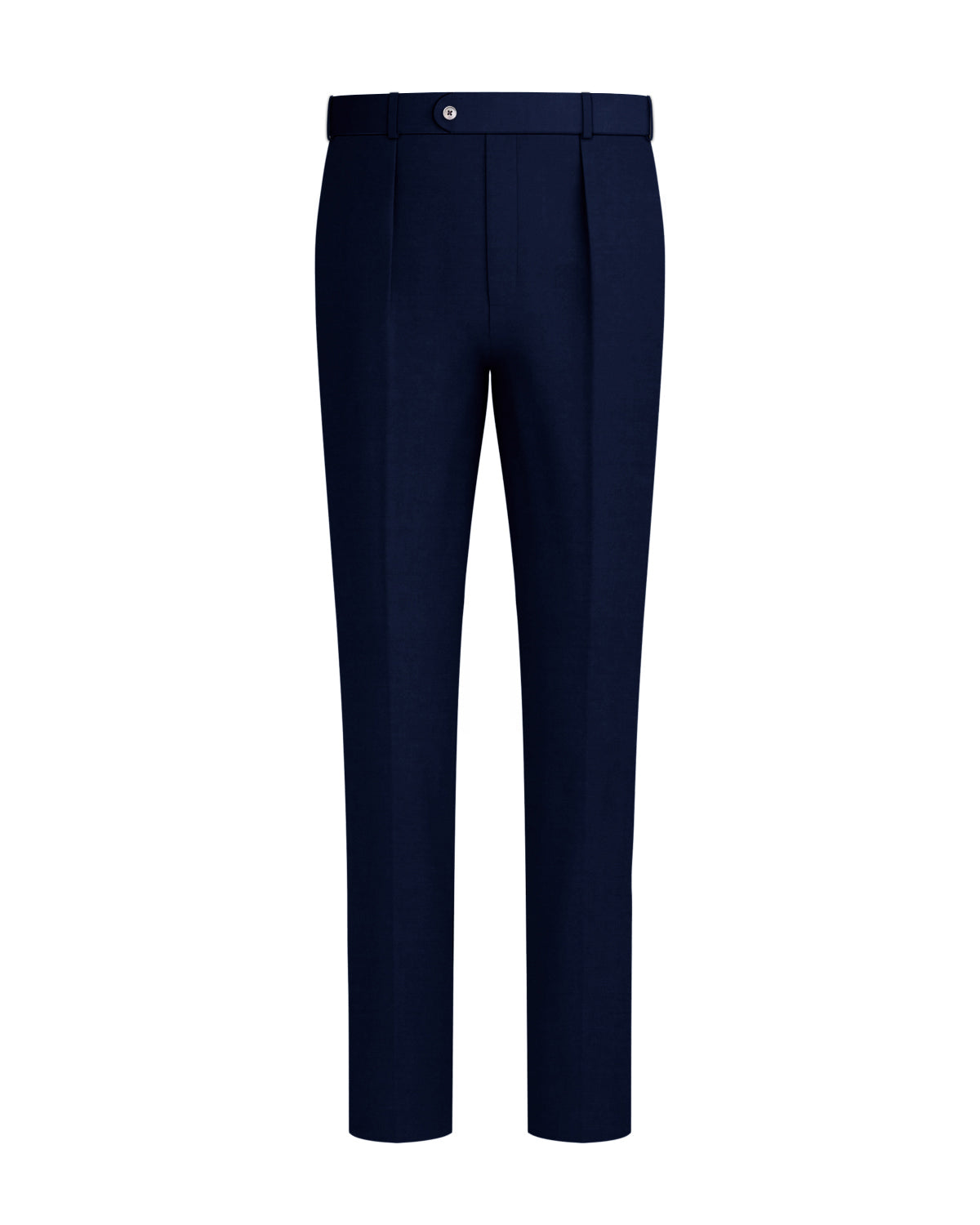 Firefly Blue Worsted Wool 4 Way Stretch Wrinkle Free Fluid Drape Fabric Stretchable Waistband Pant