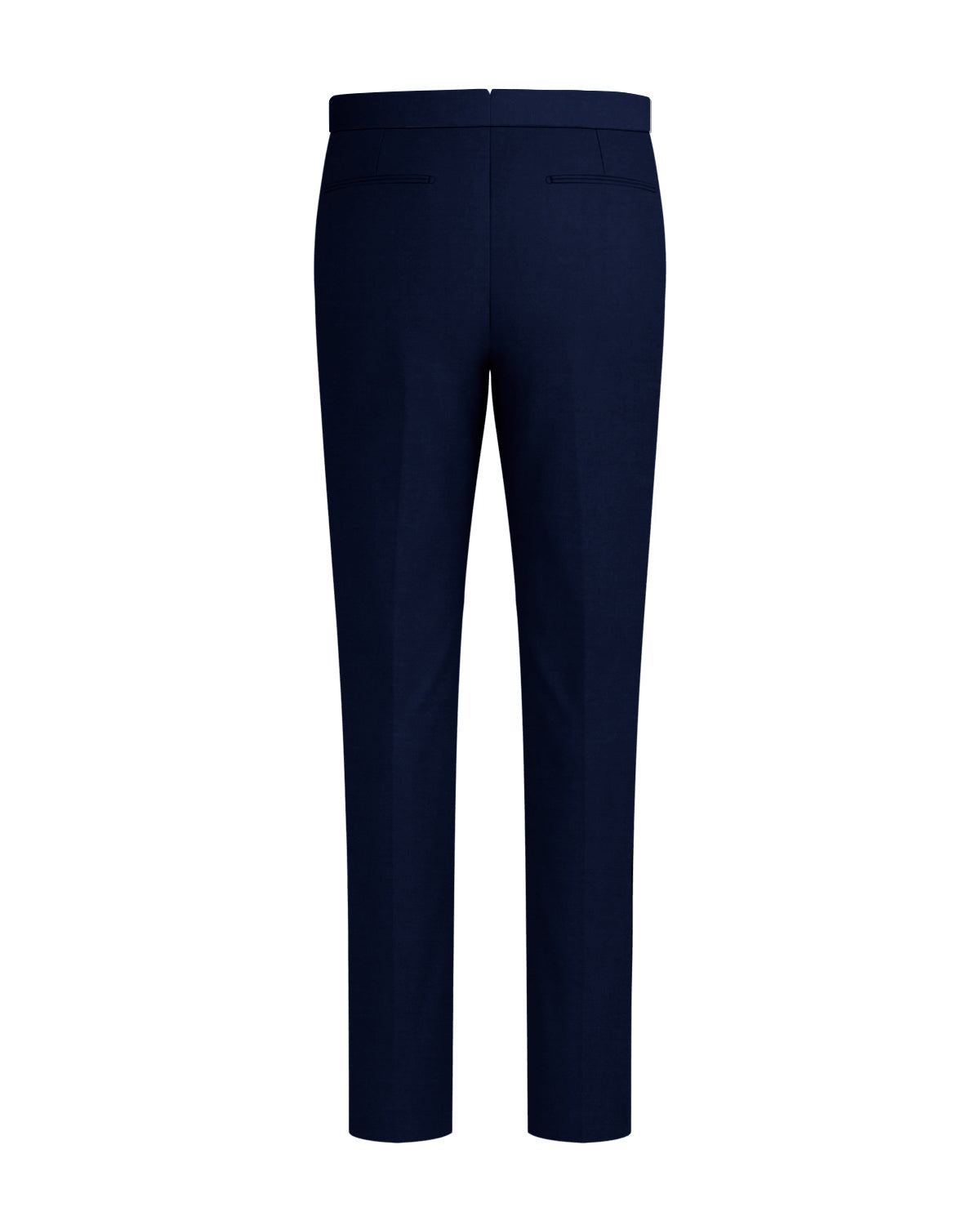 Firefly Blue Worsted Wool 4 Way Stretch Wrinkle Free Fluid Drape Fabric Stretchable Waistband Pant