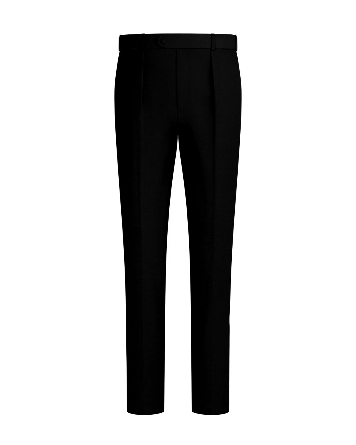 Jade Black Subtle Sheen Wool Rich Stretchable traveler Waistband Pant