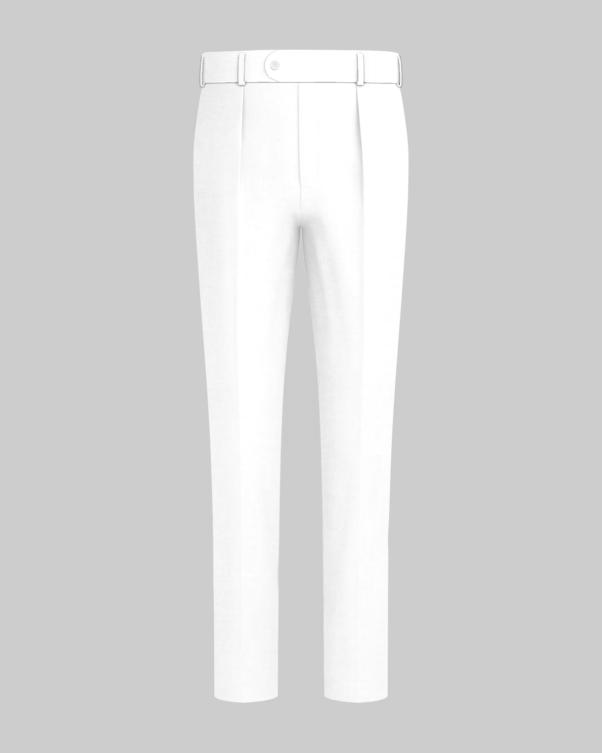 Off White Worsted Wool 4 Way Stretch Wrinkle Free Fluid Drape Fabric Stretchable Waistband Pant