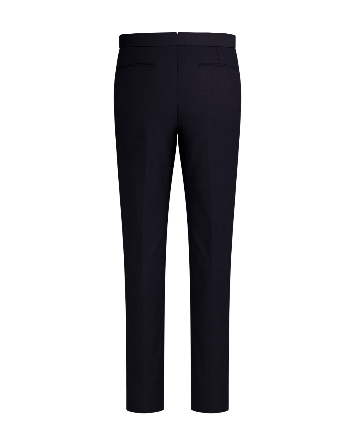 Jade Black Worsted Wool 4 Way Stretch Wrinkle Free Fluid Drape Fabric Stretchable Waistband Pant