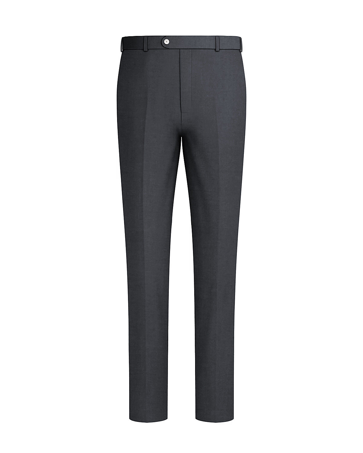 Charcoal Gray Worsted Wool 4 Way Stretch Wrinkle Free Fluid Drape Fabric Stretchable Waistband Pant
