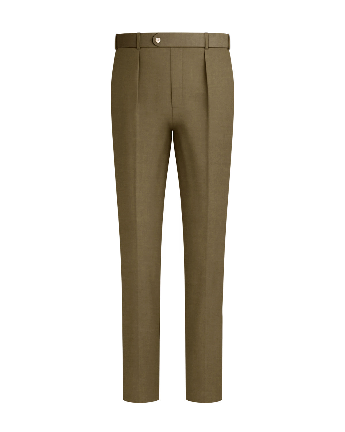 Tortilla Brown Worsted Wool 4 Way Stretch Wrinkle Free Fluid Drape Fabric Stretchable Waistband Pant