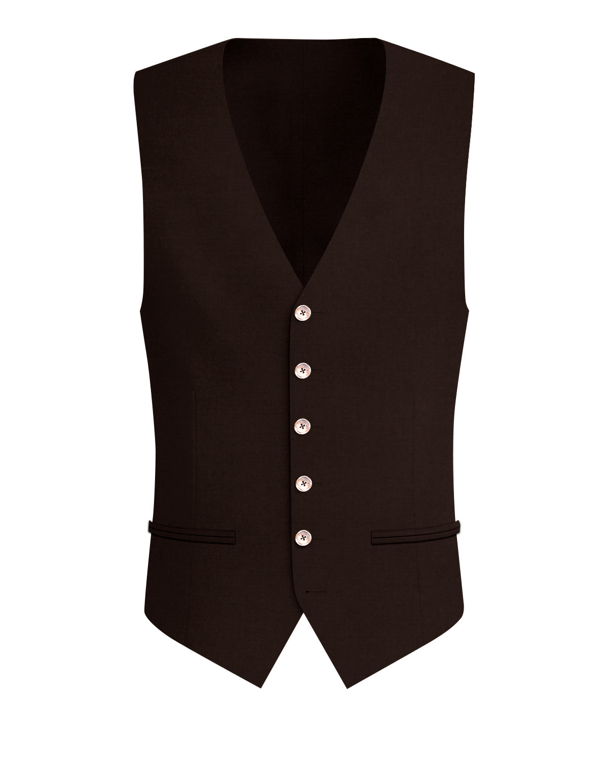 Cocoa Brown Worsted Wool 4 Way Stretch Wrinkle Free Fluid Drape Fabric waistcoat