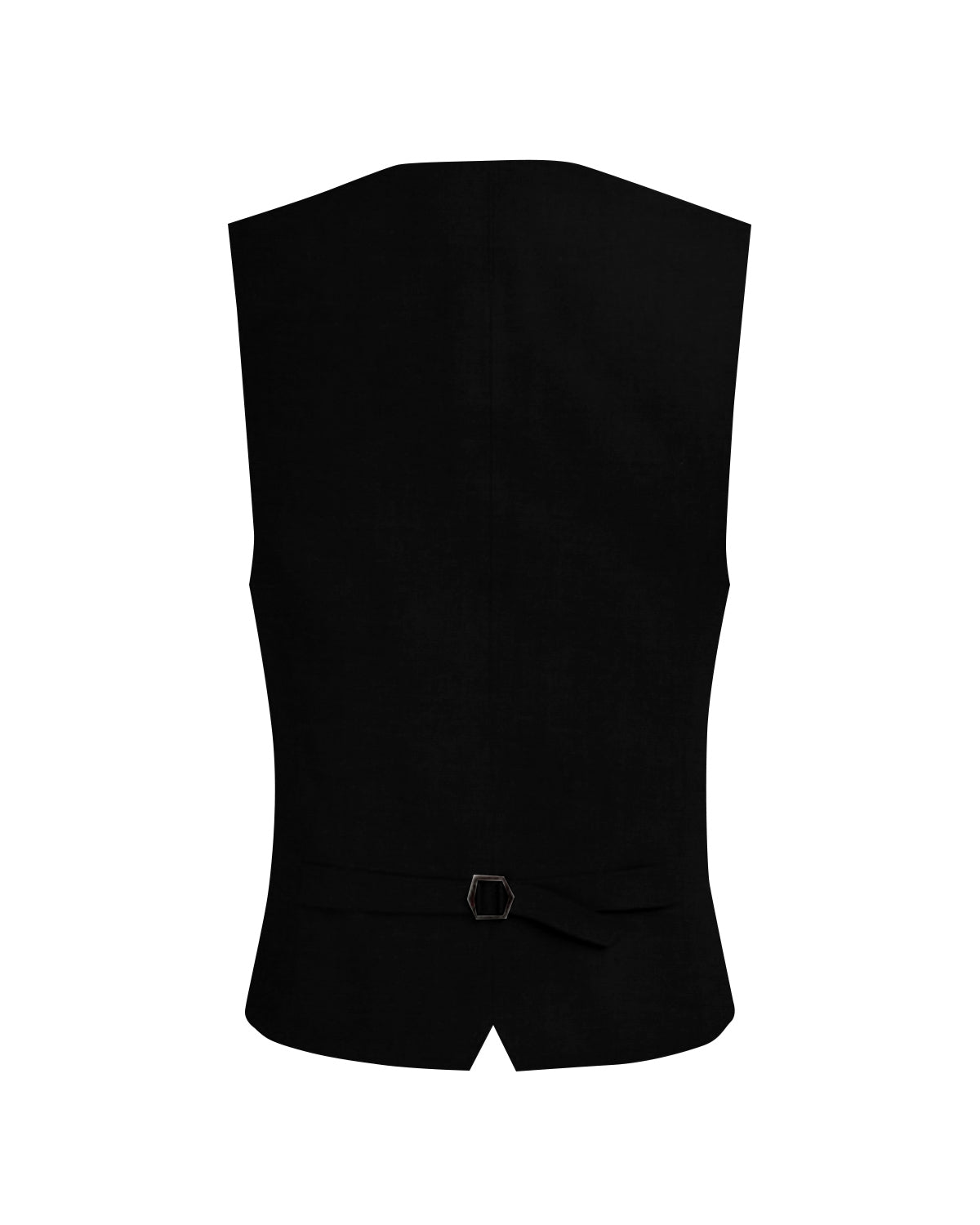 Jade Black Subtle Sheen Wool Rich Stretchable Traveler Waistcoat
