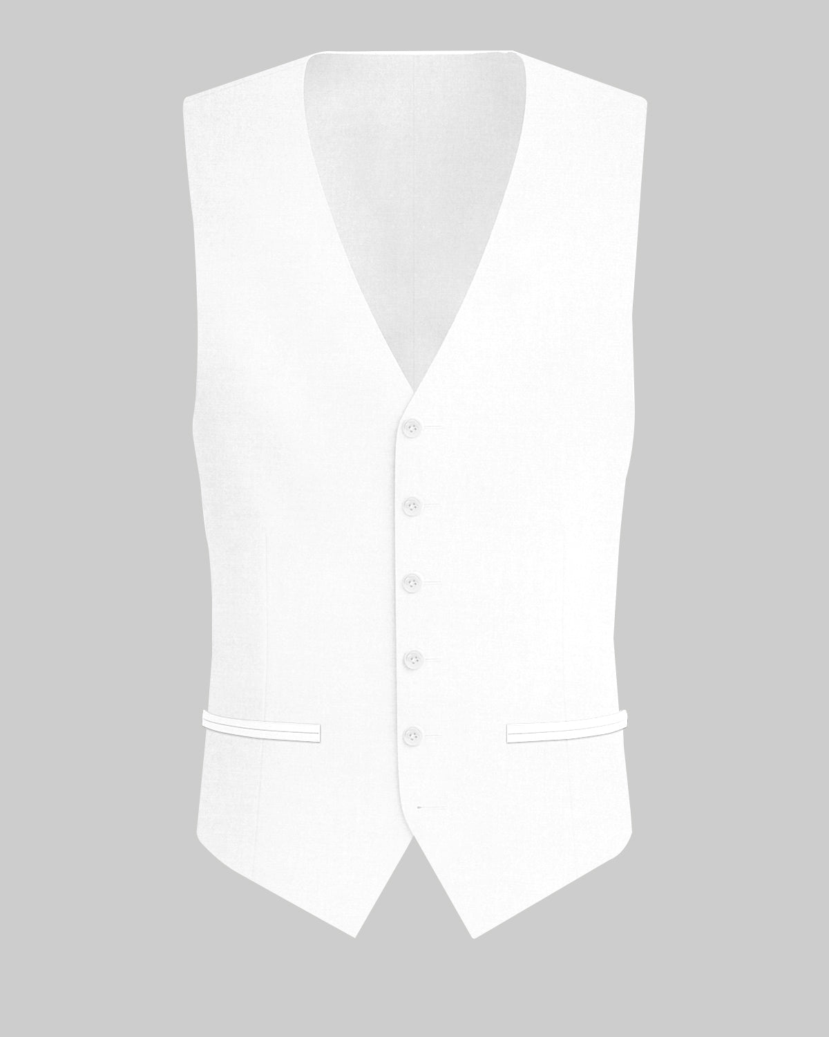 Off White Worsted Wool 4 Way Stretch Wrinkle Free Fluid Drape Fabric Waistcoat