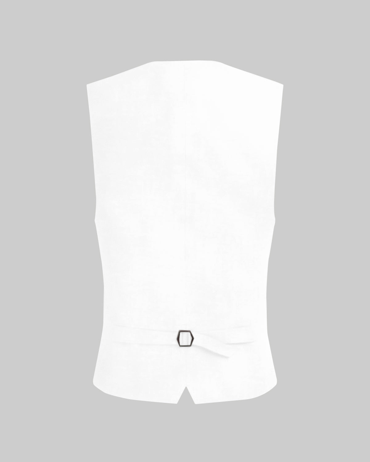 Off White Worsted Wool 4 Way Stretch Wrinkle Free Fluid Drape Fabric Waistcoat