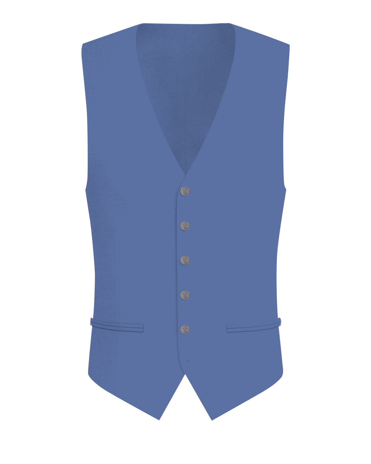 Marble Blue Wool Rich Waistcoat