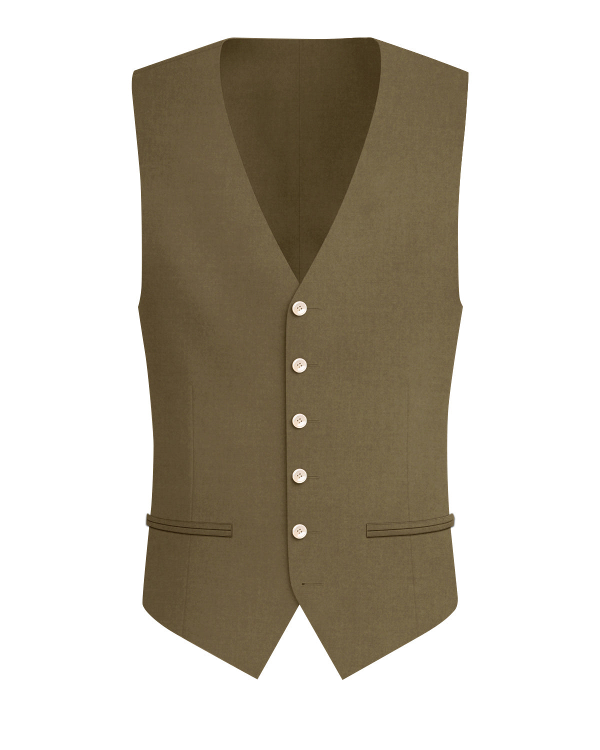 Tortilla Brown Worsted Wool 4 Way Stretch Wrinkle Free Fluid Drape Fabric Waistcoat