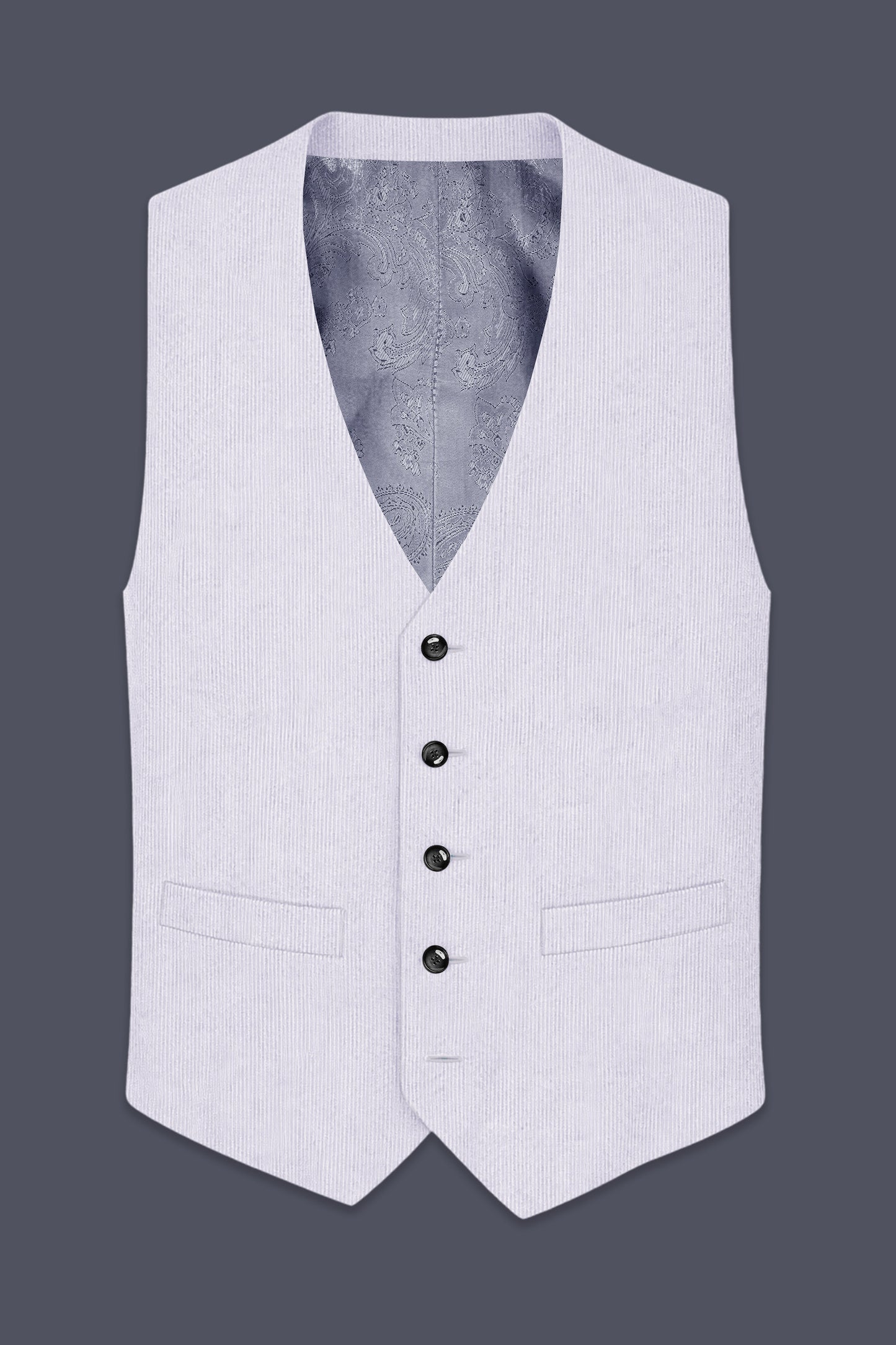 Auremerc-Mercury Gray Corduroy Premium Waistcoat
