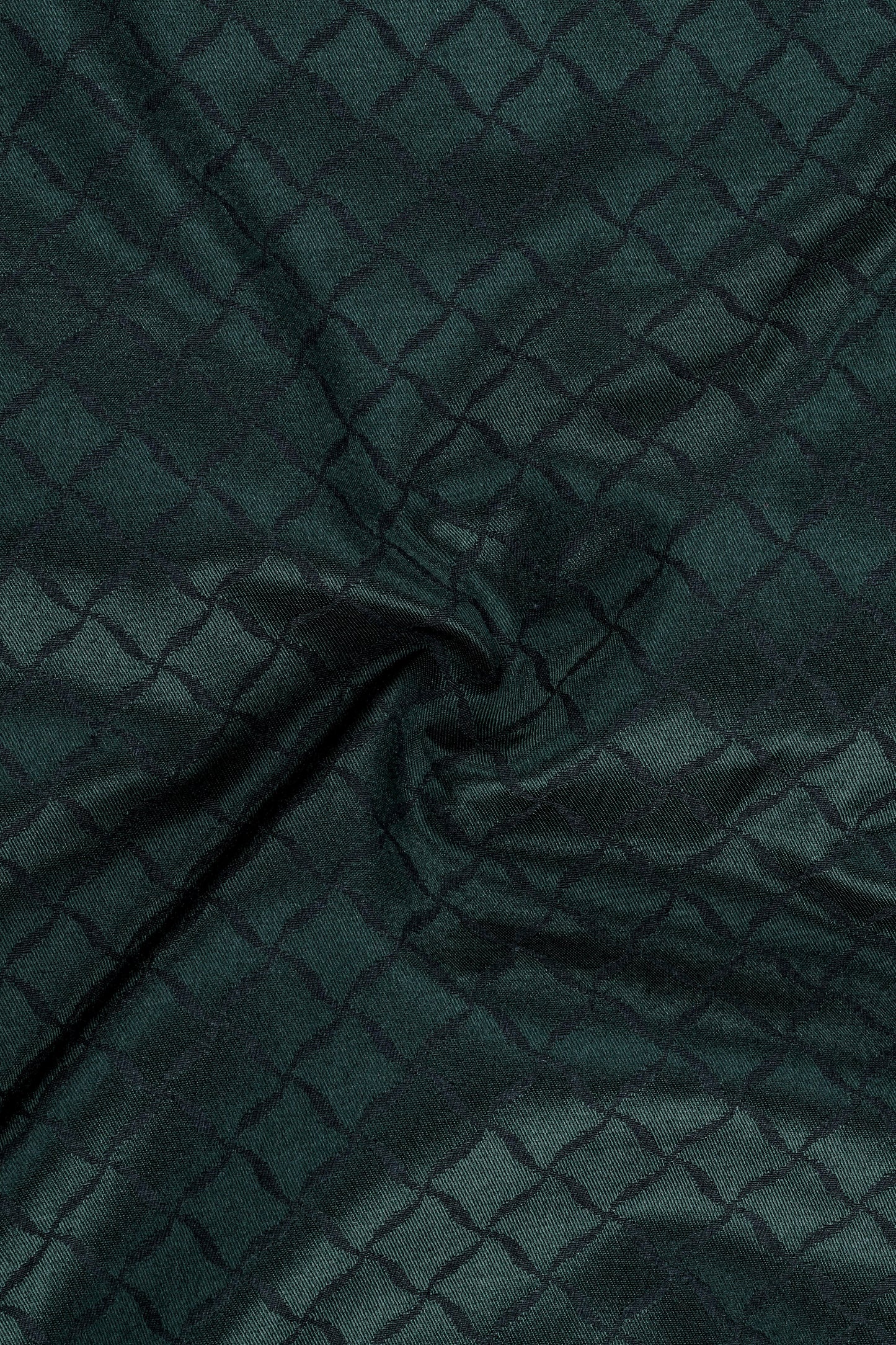 Gunmetal Green Jacquard Textured Designer Waistcoat